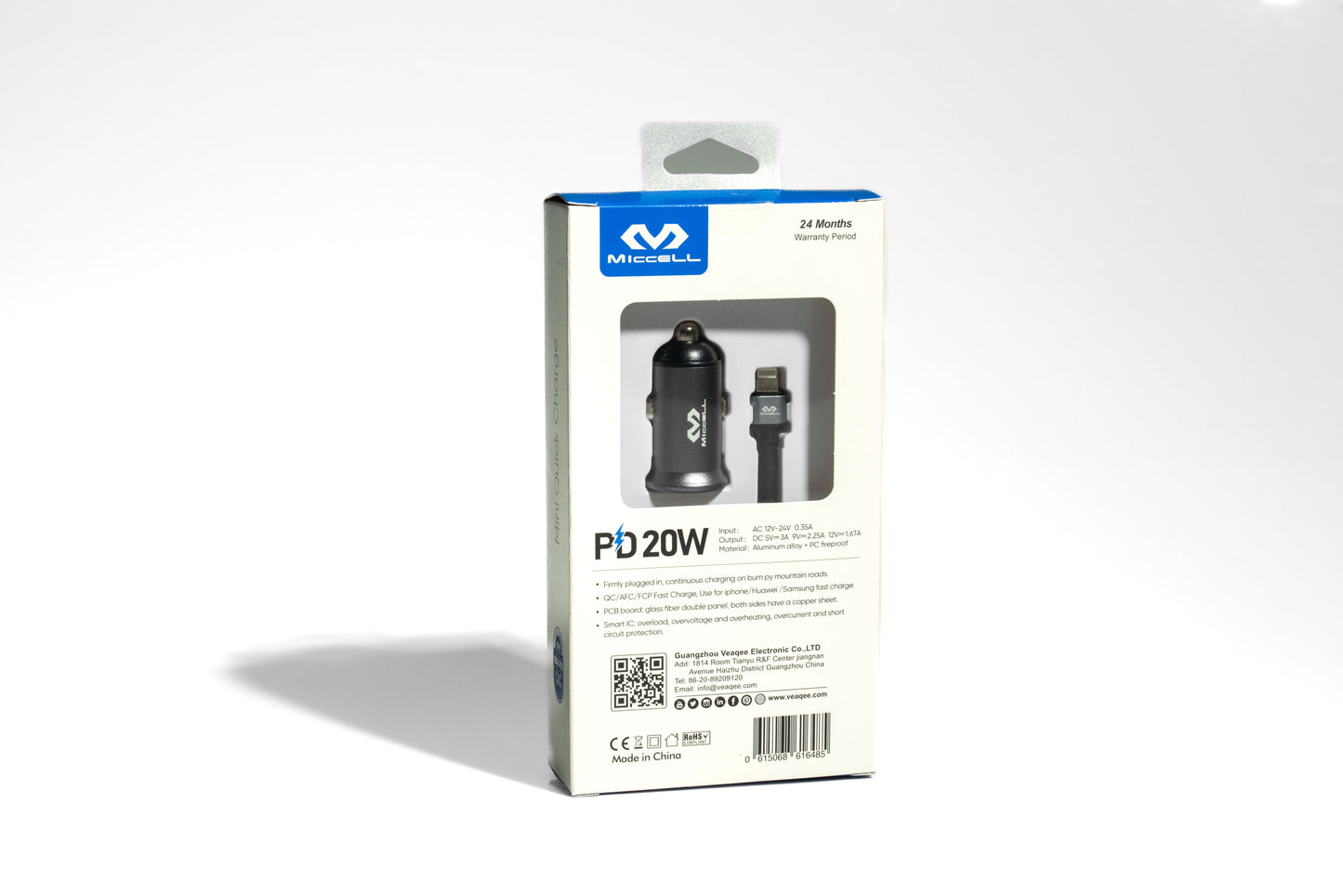 Miccell Mini Quick Charge C to L
